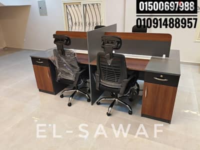 خلية عمل- ورك ستيشن خشب mdfاسباني- اثاث مكتبي- work station-partiton