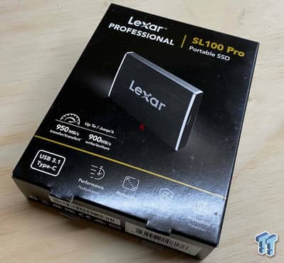 هارد SSD اكسترنال واحد تيرا جديد متبرشم ضمان لمدة عام Lexar sl100 pro