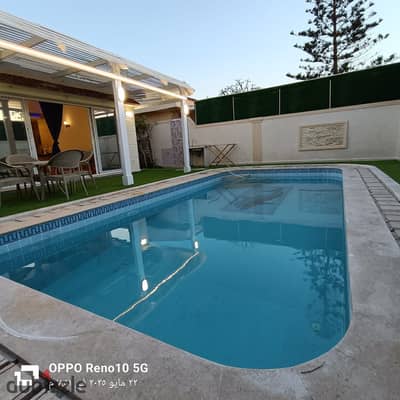 Chalet for rent 3 rooms with air conditioners private pool Ramses Village K45 North Coast