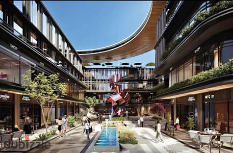 Commercial Shop For Sale دول أول بمساحة 45 متر بمقدم 10% وقسط حتى 5 سنين بقلب حدايق أكتوبر بمول كونكت فور Connect 4