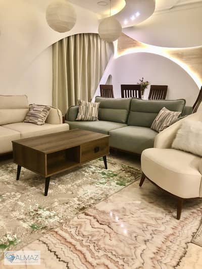 Furnished 85 sqm studio apartment for rent in the First District Villas, Fifth Settlement, near South 90th Street.