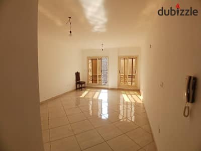 For rent in Dar Misr Al-Qaranful: a 130m² apartment on the second floor. It is located in the second building from the gate and overlooks the Jade com
