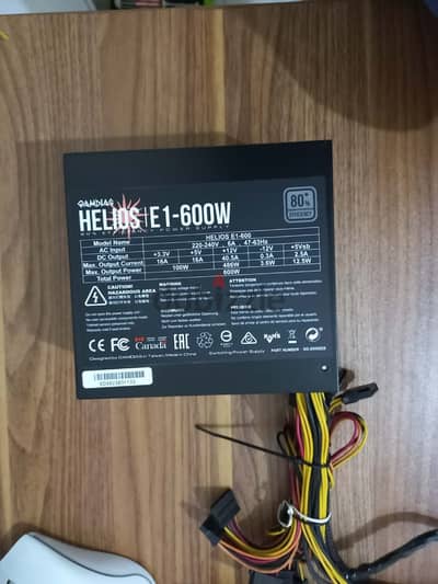 Helios-E1 POWER SUPPLY 600w 80+