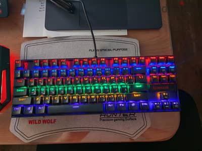 كيبورد Redragon k552-kb Blue Switch RGB حالة زيرو لسه في الضمان