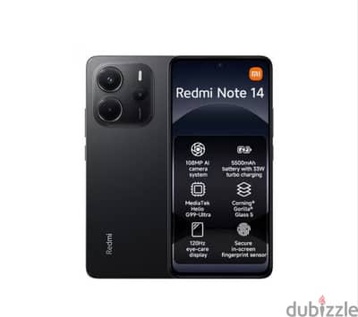Redmi Note 14 كسر زيرو - استعمال 3 شهور بالكرتونة