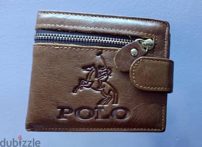 محفظة جلد طبيعي شركة POLO