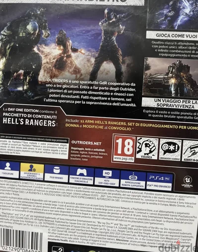 لعبه outriders ps4 2