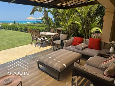 Last available chalet first row at sea fully finished +furnished + AC'S + hotel management equipment Excellent return on investment next rixos alamein