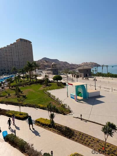 Chalet for rent in Porto Pyramids Al Ain Al Sokhna 110m  two rooms– direct sea view  fully air-conditioned