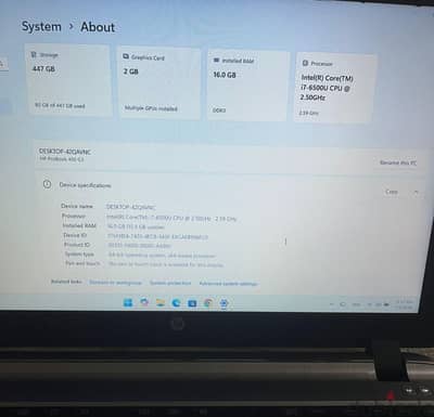 لابتوب للبيع   اتش بي  بحاله جيده جدا