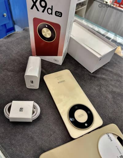 Honor X9d 5G كسر زيرو استعمال شهر بالعلبة والشاحن الأصلي - بيج