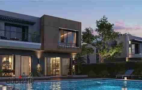 Twin House Villa for Sale in Swan Lake Residence - New Cairo Semi-Finished