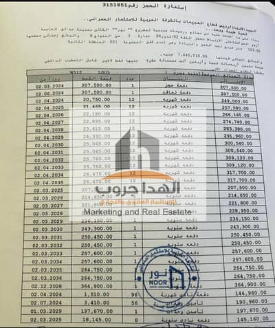 شقة مميزة ١٢٣ م للبيع في نور