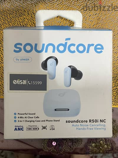 Sound core  r50inc +العلبه وطقم الكوتشات كامل والشحن والجراب