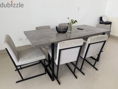 6 seater Dining table set with 6 chairs
