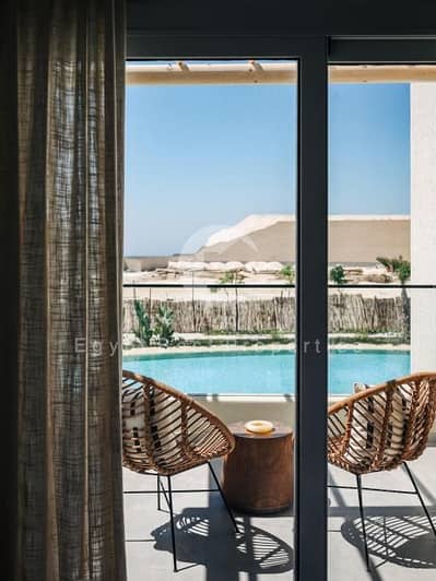 Near Delivery First Row Lagoon, Fully Finished 1 Bedroom Chalet, Instalments over 10 years, Ras El Hekma