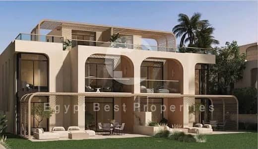 شاليه للبيع، هاسيندا حانش، مطل على البحر، تشطيبات فاخرة جدًا، دفعة أولى 10%، تقسيط لمدة 8 سنوات