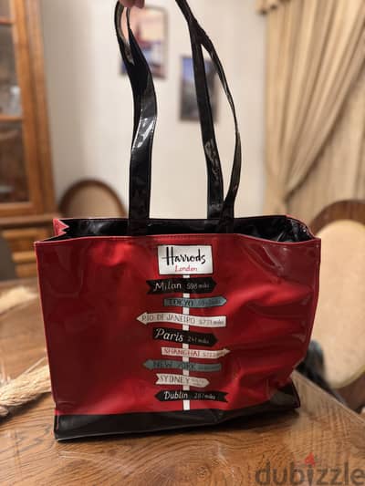 Harrods waterproof tote bag
