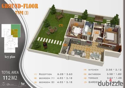 112 square meters of back land + 103 square meters garden in the second neighborhood of New Heliopolis city