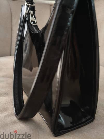 black bag, shiny, for girls and women