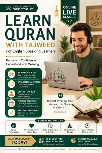 Teaching Online Tajweed of Qura'n for English speaking  learners