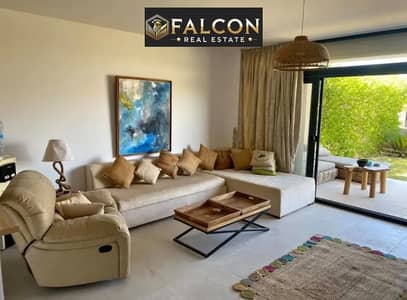 Chalet ground with garden in north coast ready to move fully finished ultra super lux sea view and pool view