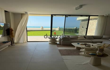 شاليه ارضي بجاردن كبيره دابل فيو علي البحر متشطب ب جزيرة لسان الوزراء - مارينا 5 الساحل الشمالي Marina 5