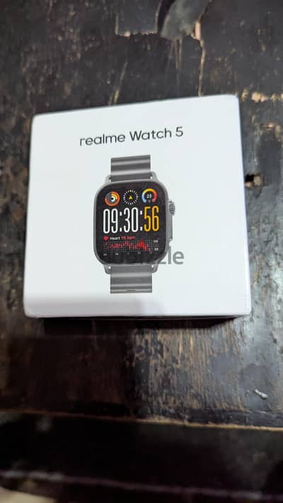 Realme Watch 5 جديدة متبرشمة - Titanium Black
