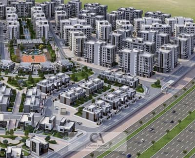 شقه للبيع بقسط علي 10 سنوات ودفع مقدم 5% فقط  في العاصمه في بلوفيرت امام النهر الاخضر مباشره في العاصمه الجديده | Blu Vert