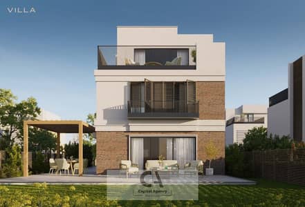 Villa for sale in Scenes Compound in the heart of Mostakbal City, next to Bloomfields, with a 5% down payment and installments over the longest paymen
