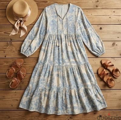 Summery Blue& white Dress 