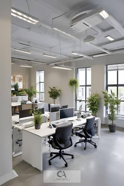Office space for rent, 190 sq m, in a prime mall directly on North 90th Street and near Future University - finished with air conditioning - Fifth Set