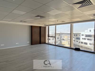 Office for rent, 80 sq m, in 5A, near Park Street and Al Shweifat - finished with air conditioning - Fifth Settlement