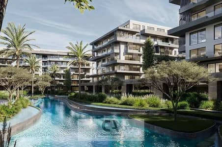 Ground floor apartment with garden for sale in Avira Compound Fifth Settlement near the American University in Cairo Fully finished *Avira Compound*