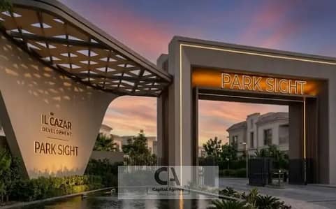 Apartment for sale in the heart of the New Capital in R4 in Park Sight compound with a down payment of only 2.5% next to La Vista and Palm Hills