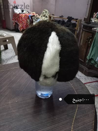 قبتة من الفرو الطبيعي وحته صناعي