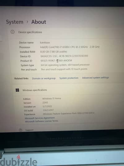HP Spectre360 I7 touch screen convertable