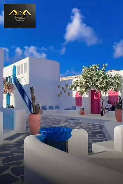 Lowest price for a ground floor chalet with a garden, ready to move In Mountain View Ras El Hekma, North Coast + Pool view +Building: 92m   Garden:50m