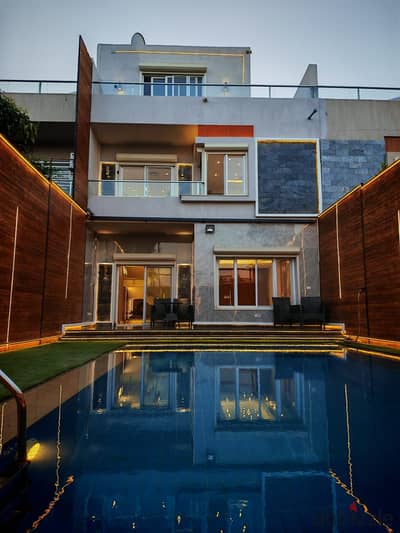 Townhouse with a private swimming pool for ultra modern sale, Zayed Dunes Compound, Sheikh Zayed زايد ديونز الشيخ زايد