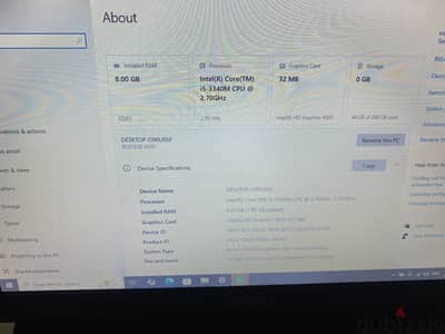 لاب توشيبا core i 5 جيل تالت رام 8 ddr3 هارد320