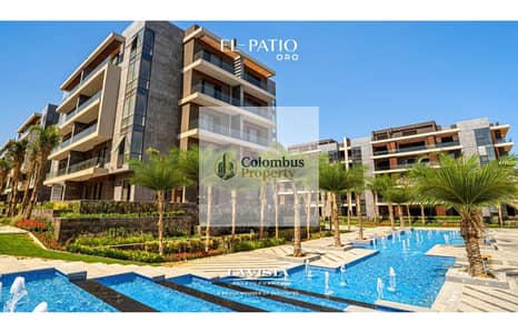 under market price, prime location: 3-bedroom apartment with a lake view at Patio Oro, Fifth Settlement.
