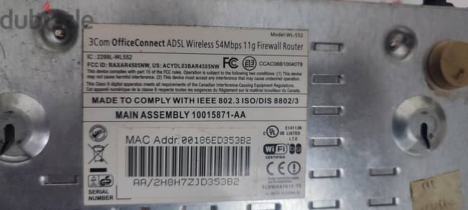 Router 3 com 2Antena wifi