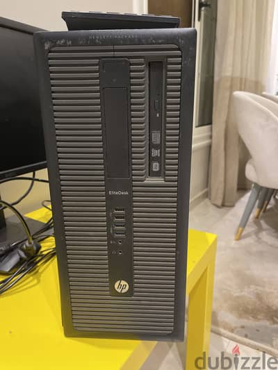 HP EliteDesk 800 G1 Tower كمبيوتر اتش بي مع شاشة 22 ديل