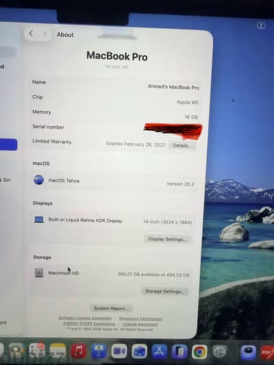 Apple MacBook pro - M5
