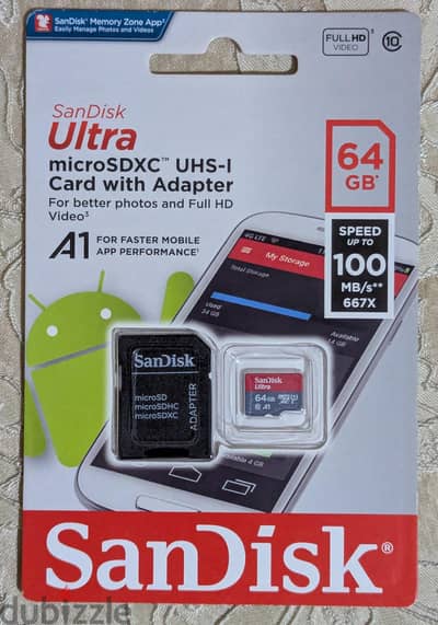 New SanDisk Ultra microSD card 64gb