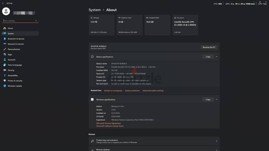 dell 5810 Rtx 2080 1
