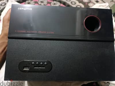 صب ووفر وسماعات كمبيوتر Ceriative MT-300 بحالة ممتازة-يدعم فلاشة وكارت