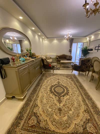 Furnished apartment for rent in the Fifth Settlement, Southern Lotus, very distinguished location, next to the American University and Future University. The apartment is available for annual rent, 160m, luxurious.