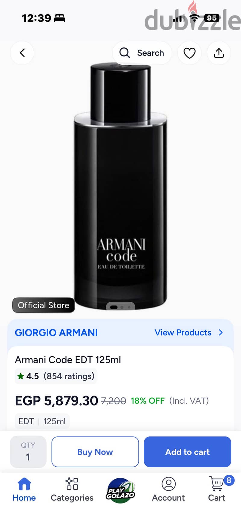 Armani code edt 5
