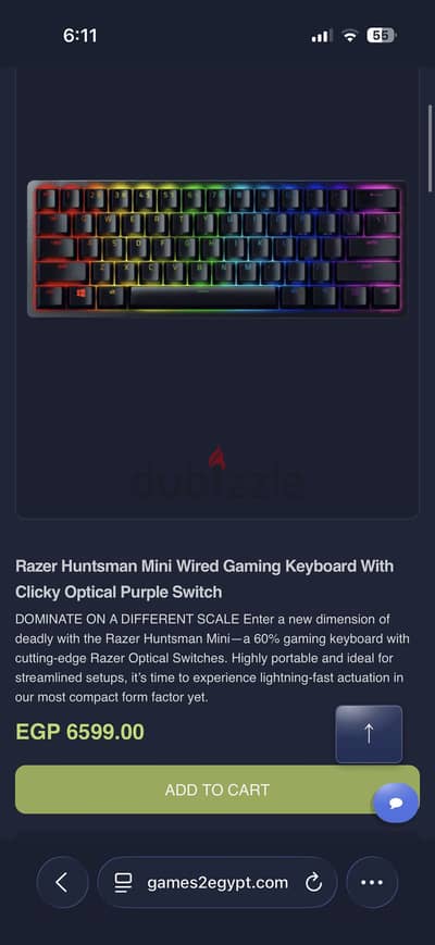 Razer huntsman mini 60% with software